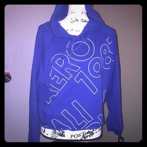 Blue crop top Aero hoodie